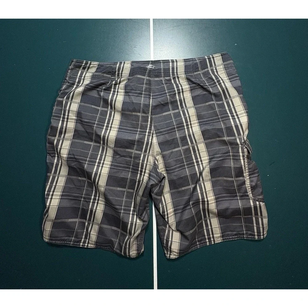 Y2K O'Neill Santa Cruz Plaid Board Shorts Swim Trunks Men's Size 40 Suit Beach‎